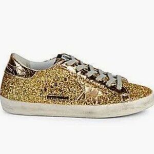 RARE Authentic Golden Goose Glitter & Crocodile Superstar Size 36